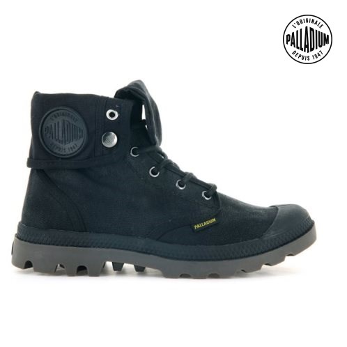 Palladium Pampa Baggy WAX Men's Boots Black | UK J056-ZHM